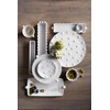 Mud Pie Bead Handle Platter, 8 3/4" x 14" White