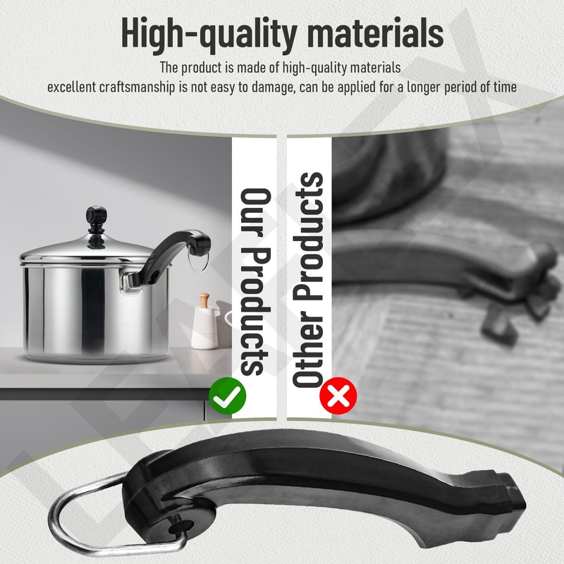 LEAFLEX P08-031 Replacement Saucepan Handle (Short) for Farber-Ware Sauce Pan,