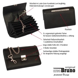 Professional Waiter's Wallet, Leather Waiter's Wallet, Black Waiter's Wallet, Taxi Wallet, Taxi Wallet, Real Leather, black, Professional