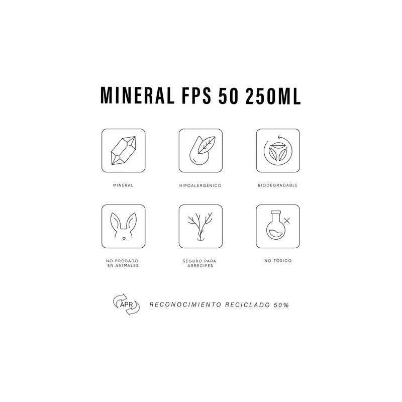 Protector Solar Mineral Ulmar Fps50 Natural Familiar 250ml