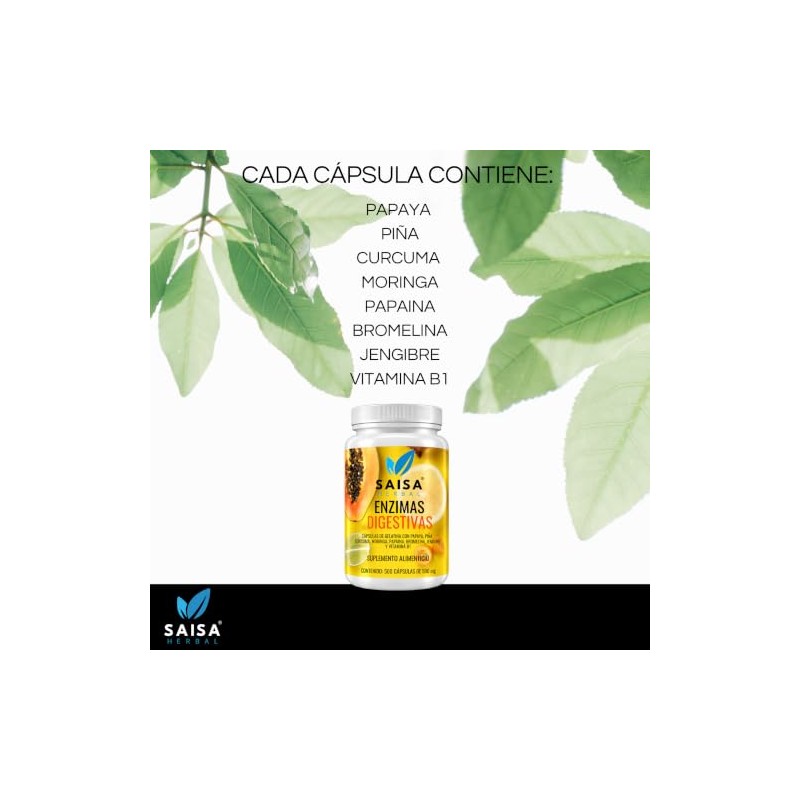 Enzimas Digestivas Cápsulas Mezcla ideal | Suplemento Premium para Mejor