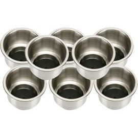 Amarine Made 8X Stainless Steel Cup Drink Holder For Marine Boat RV Camper Car Inserts Couch