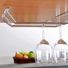 35cm Double Row Stainless Steel Wine Glass Rack Holder Hanging
