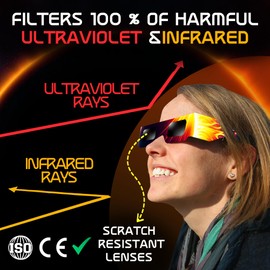 Solar Eclipse Glasses AAS Approved 2024 - [25 Pack] Trusted for Direct Solar Eclipse Viewing - ISO 12312-2 & CE Certified