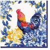 Floral Napkins BLUE ROOSTER 40pcs Lunch Napkins, Rooster Napkins, Chicken