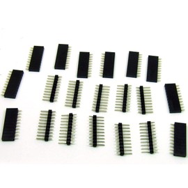 POPESQ® #A1999 Female Header and Pin Header Kit 2.54 mm 10-Pin Straight Pack of 10