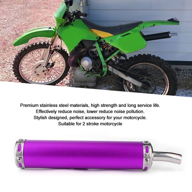 Stainless Steel Exhaust Muffler Silencer 20mm/0.8in Modified Parts for 2