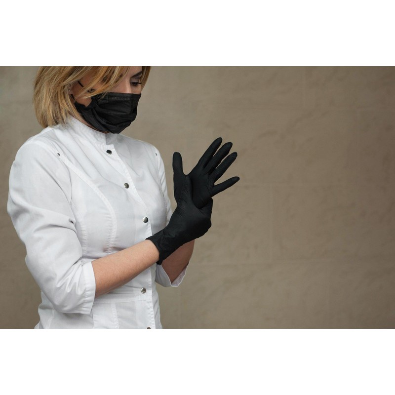RAP Gloves Professional Black Nitrile Powder Free Multi Purpose Gloves