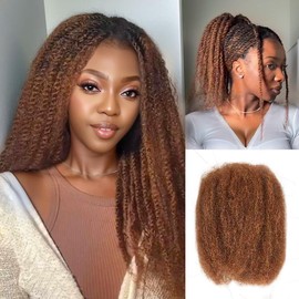 Style Icon 1 Bundle Afro Kinkys Bulk Human Hair (18", 30#) - Twist Braids- Curly Human Hair Extensions - Dreadlocks - Loc Braiding Hair