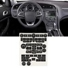 Car Interior Button Repair Decal Set Door Lock Button Decals