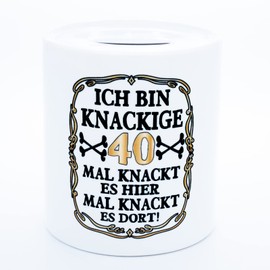 Ich bin knackige 40 Jahre Geldgeschenk Funny Money Box Piggy Bank Money Box Savings Bank Fun Money Gift Packaging for Birthday Decoration Birthday Gift for Man Woman Gift Box Birthday Decoration