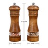 Haomacro Wood Salt and Pepper Grinder Set, Manual Mills with