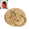 Door Knocker Chinese Animal Head Style Modelled Antique Brass Easy