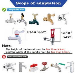 Water Spigot Lock for Child,Water Spigot Cover & Hose Bib Lock, Heavy Duty Metal Faucet Guard for Baby Dementia Patient & Pets | Vandal Resistant Design (Black)