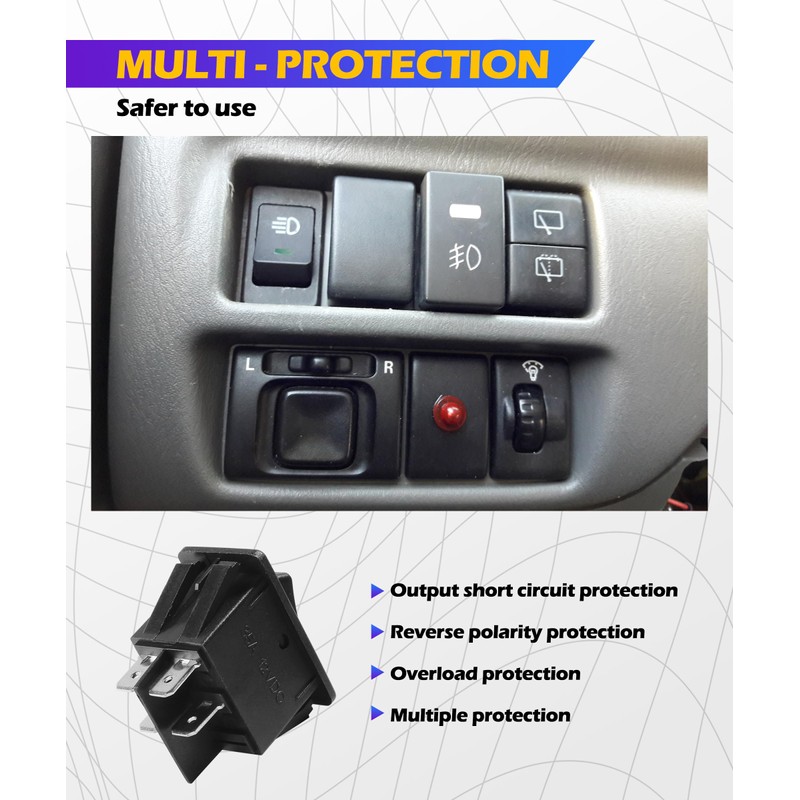 SCUARI 4PCS Fog Light Switch,Car Accessories Universal Car Fog Light