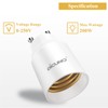 DiCUNO GU10 to E26 Light Bulb Socket Adapter, 2-pin Base