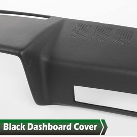 LQI Dash Cover Dashboard Black Compatible with GMC Chevy Full Size Pickup 1981-1987, Fit GMC Chevy SUV 1981-1991