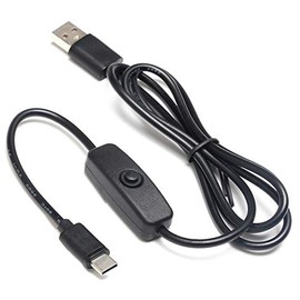 JacobsParts 3A USB Type C Cable On/Off Power Button Switch Raspberry Pi & Phone Charging