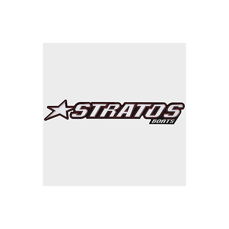 Stratos Boat Raised Decal 203902 | Black White Red Trailer