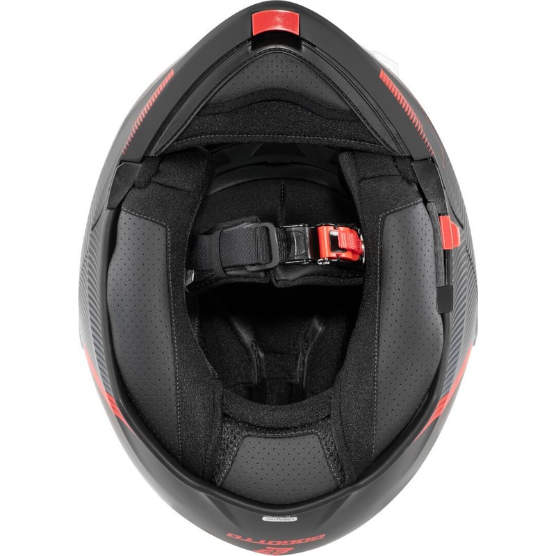 Bogotto H271 Wayke Flip-Up Helmet, Matte Black/Orange, 2XL