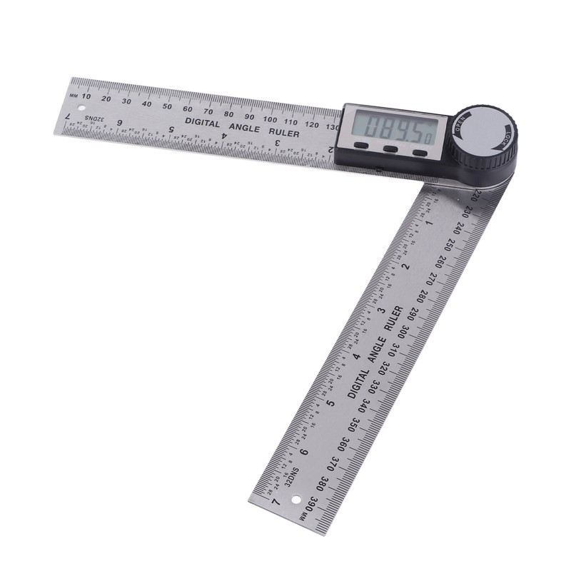 10‑390mm Stainless Steel Electronic Protractor Digital Goniometer Angle Finder Miter
