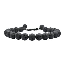 Lava Stone Bracelet for Women Men's Gifts - Protection Healing Crystal Bracelet - 8mm Gemstone Beaded Adjustable Bracelet Pulseras Para Hombres Mujer Stocking Stuffers