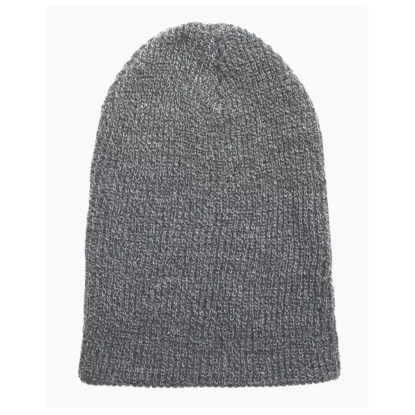 KB ETHOS Knit Heather Gray Slouch Beanie Winter Hat Style