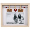 Clothes Line Wooden Box Frame With Pegs For 6 X