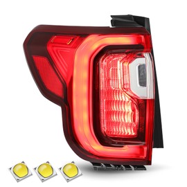 SOCKIR Fit for 2020-2023 GMC Acadia FULL LED Tail Light Assembly Replacement CHROME TRIM Outer Rear Taillight OE Direct Replacement Brake Tail Lamp LH (Left Driver Side)