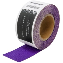 Serious Grit 40 Grit Ceramic Grain PSA Sandpaper Roll - Heavy-Duty Stickyback Adhesive Longboard Sanding Roll - 2.75 Inch x 10 Yard Continuous Sand Paper for Wood, Metal, Autobody, Paint, Air Sanders