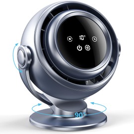 AGEYOU Desk Fan for Bedroom, 90°Oscillating Fan with 6000mAh Rechargeable, 10 Speeds 4H Timer 270°Tilt Adjustment, 28dB Ultra-Quiet Portable Personal Table Fans, Gifts for Women Men Home Office Summer