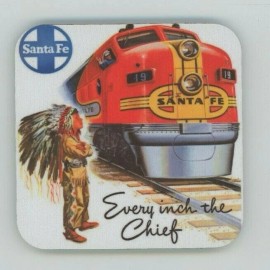 Santa Fe Railroad COASTER - Train Gift - Chief