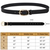 WHIPPY 3 Pack Women's Leather Belts for Jeans Fashion Gold