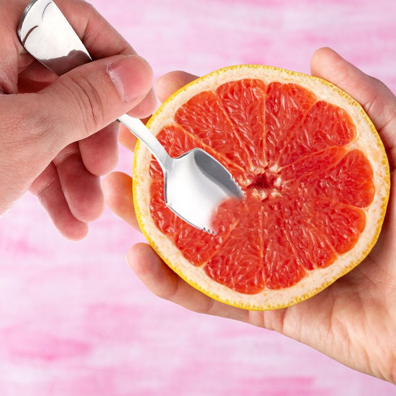 Housoutil Grapefruit Serrated Knife Spoons : 2pcs Stainless Steel Spoons