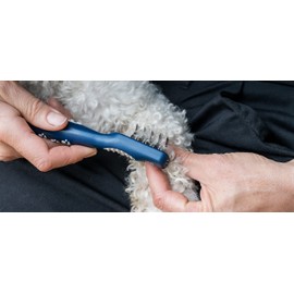 Mikki Doodles Dog Grooming De-Matting Tool, Heat Treated Micro Serrated Blades, Left & Right Hand Use, for Poodle Crossbreeds, One Size