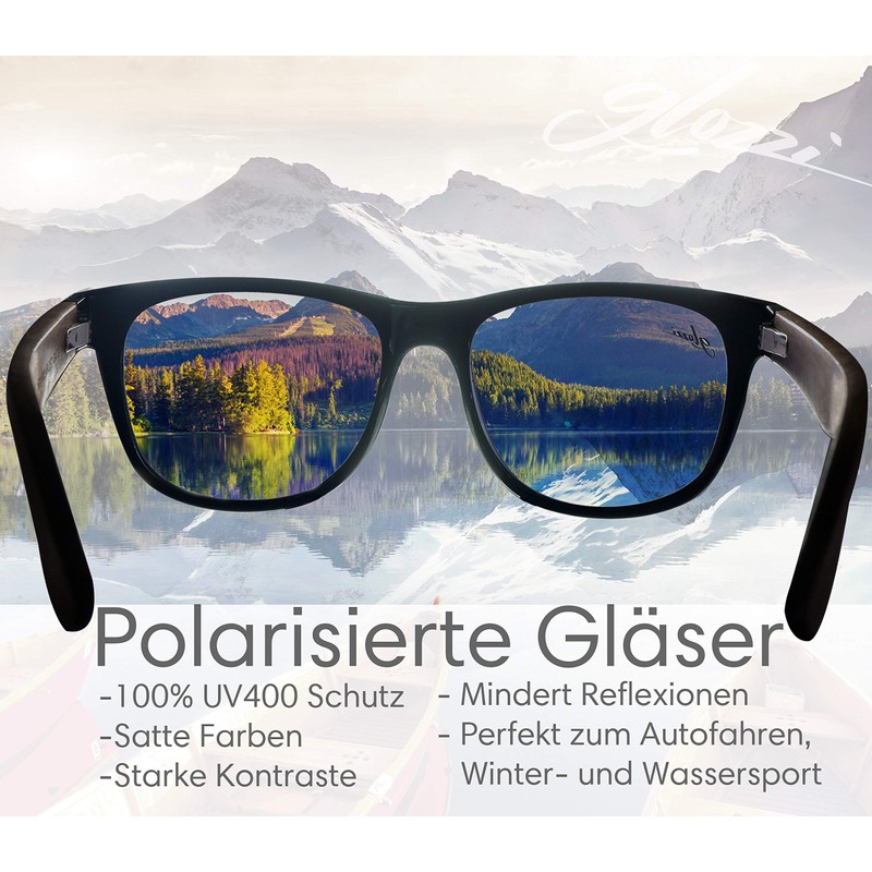 glozzi Walnut Wood Sunglasses Men and Women Polarised UV400 with