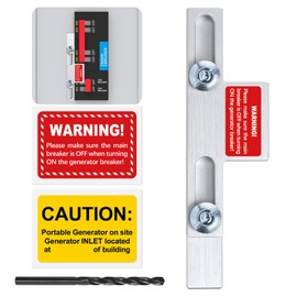 ACANORA Generator Interlock Kit for Square D QO or Homeline Meter Main 150 or 200 amp Breaker Panels, Brushed Nickel