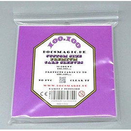 docsmagic.de 50 Premium Custom Size Board Game Sleeves - 100 x 100-102 x 102 - for Etherfields