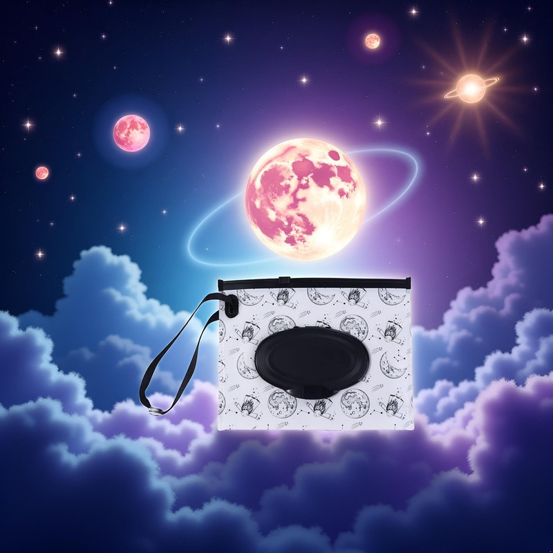 Wet Wipes Box Cute Clamshell Wipes Case Reusable Travel Refillable