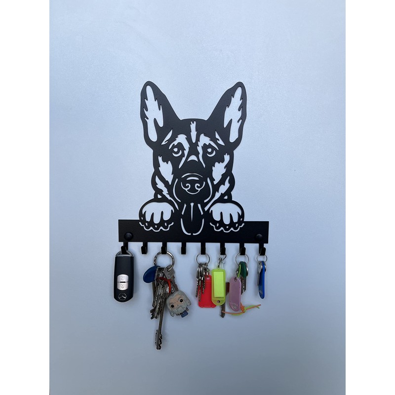Wall Key Ring with 8 Hooks Modern Wall Mount for