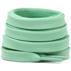 DELELE Solid Flat Shoelaces Hollow Thick Athletic Shoe Laces Strings 2 Pair, 15 Moonlight, 39 inch (100CM)