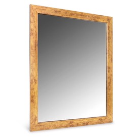 Decorative Wall Mirror Hangs Horizontal and Vertical Rectangular Standard Frame 16" x 20" (Gold)