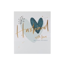 UK Greetings Birthday Card for Husband - Hearts Design