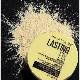 Base de maquillaje en polvo suelta Maybelline Lasting Fix Banana, translúcida, mate, tono translúcido, 6 g