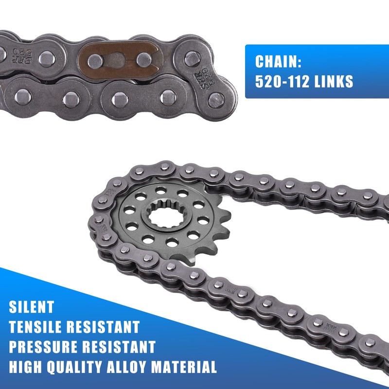 Chain and Sprocket Kit 15T 41T 520-112L for Honda CB500F