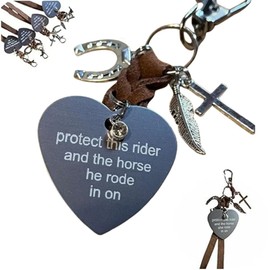 Protect the charm of the rider and his horse in the saddle, the charm of riding the saddle, the gift of horse lovers, and the gift of protecting boyfriend/son/friend (He)