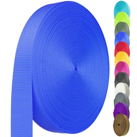 Nylon Webbing 1.5 Inch, Heavy Duty Nylon Webbing Strap 12 Yard,Durable Nylon Strapping for Indoor or Outdoor Gear, DIY Crafting, Repairing (Dark Blue, 1"-12 Yard)