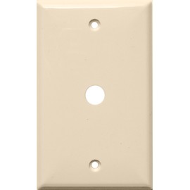 Morris 81633 Lexan Wall Plate for Cable, 1 Gang, .406-inch Hole Diameter, Almond