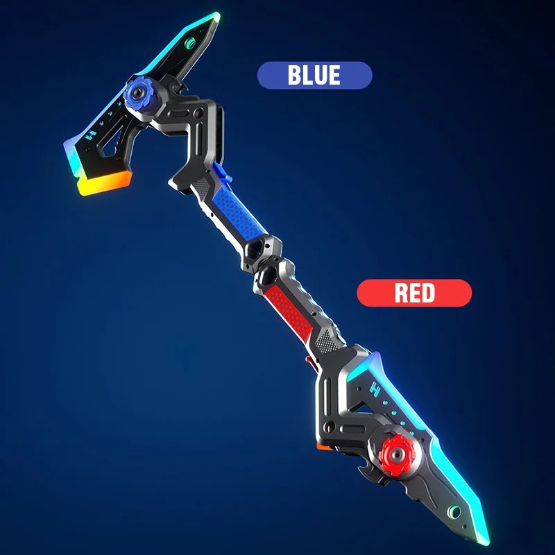2-in-1 Transforming Light-Up Sword & Axe Toy – ABS Cosplay