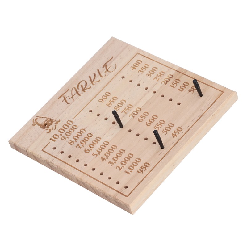Farkle Dice Tray Improve Math Skills Wooden Classic Dice Game